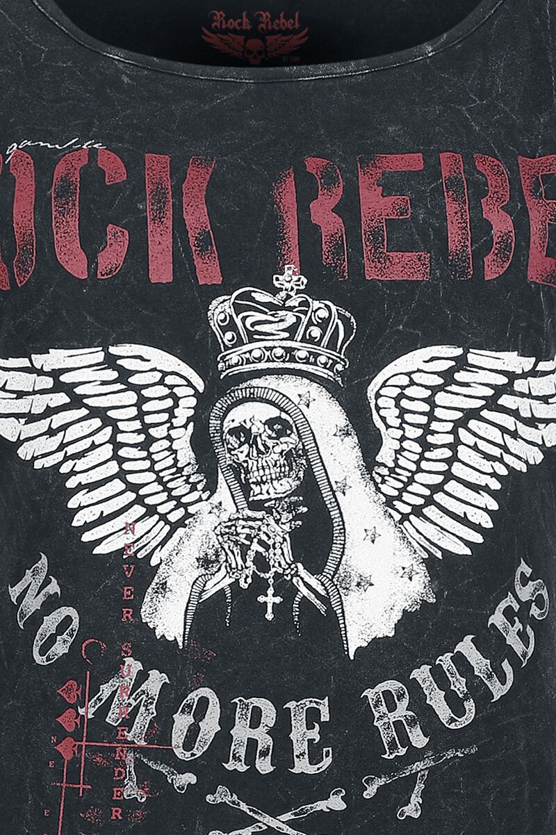 Rebel mit T-Shirt by Rock Frontprint Rebel | Rock EMP EMP | T-Shirt großem