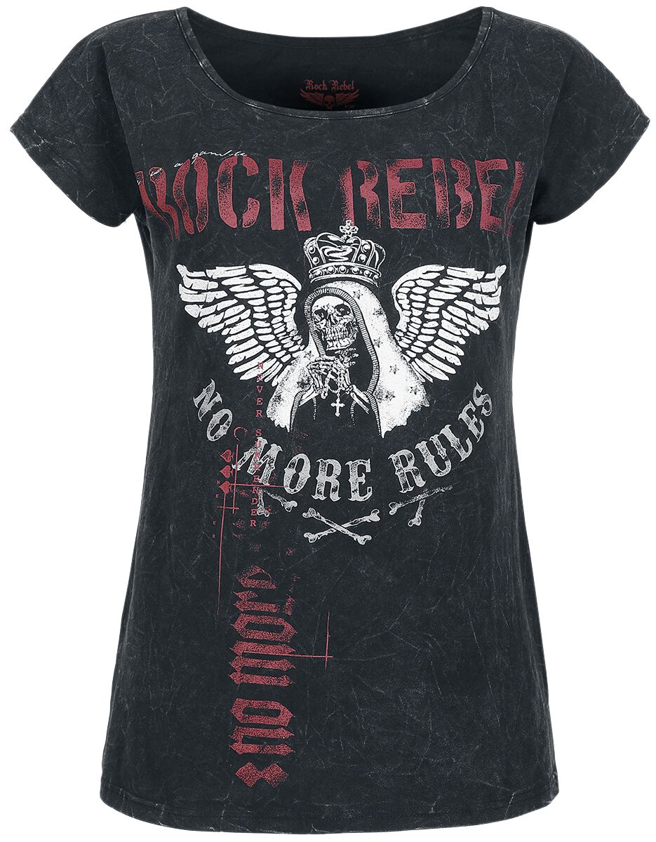 T-Shirt mit großem Rock Rock Rebel | Rebel Frontprint T-Shirt EMP | by EMP