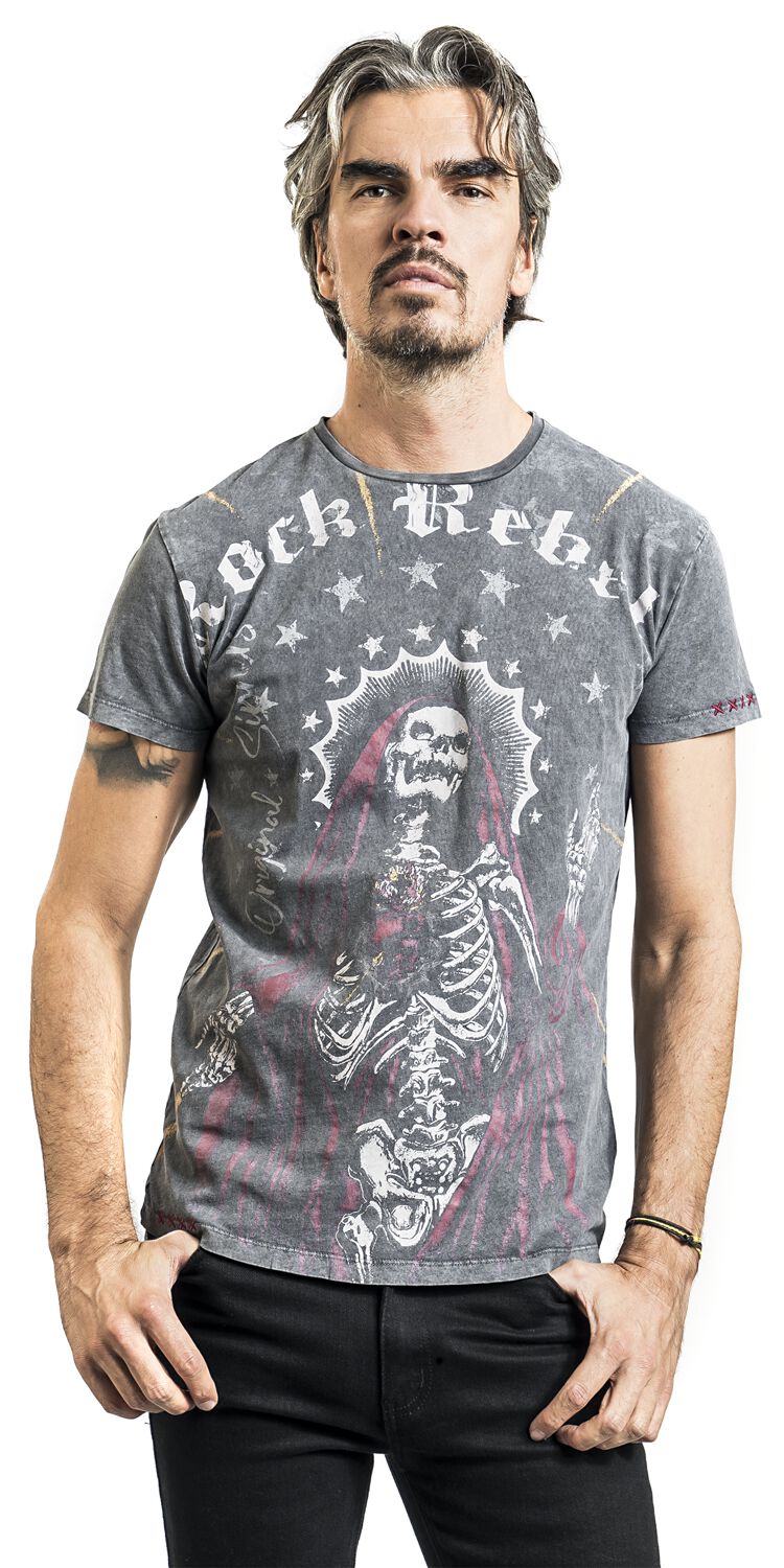 T-Shirt Frontprint | Rebel | T-Shirt großem EMP Rock by EMP mit