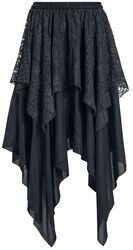 Skirt with Lacing Layer, Gothicana by EMP, Mittellanger Rock